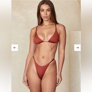 NWT Monday Swimwear Kauai Bottom - Copper Wide Rib